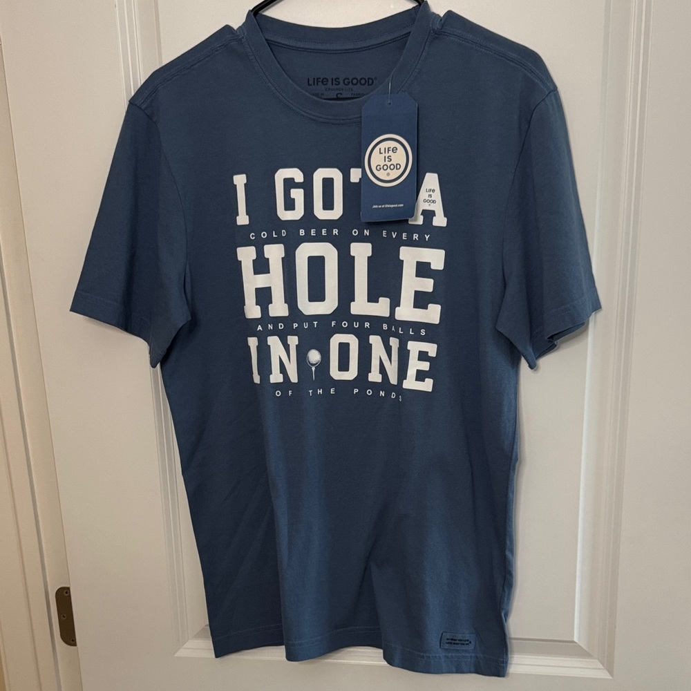 NWT Life Is Good Navy Graphic Tee - Small